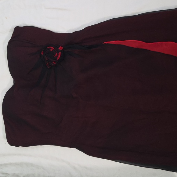 FORMAL Strapless Dress with Floral Accent - Picture 1 of 12